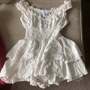 Princess Polly White ruffle Romper
